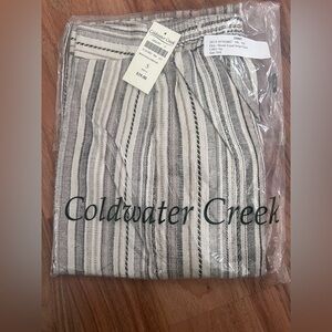 Coldwater Creek Monochrome Striped Trousers